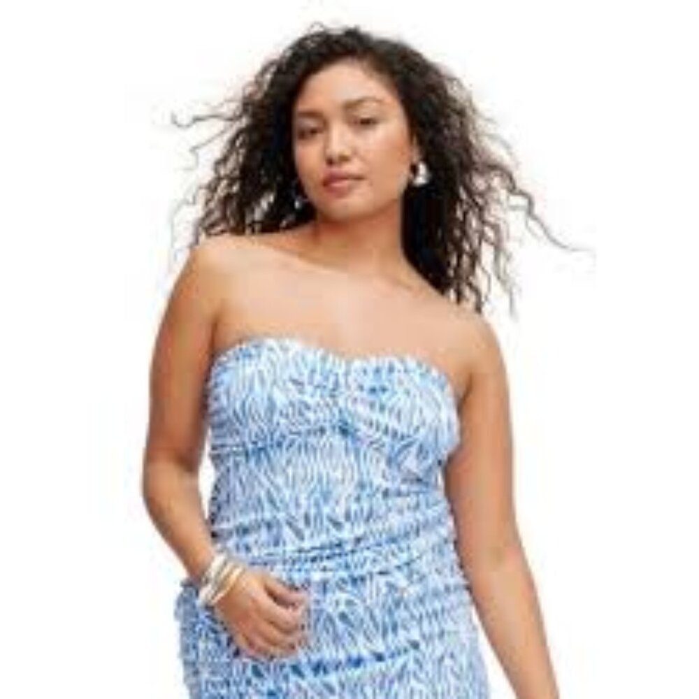 Women's Sea Twig Blue Tube Top - DVF for Target XXS
